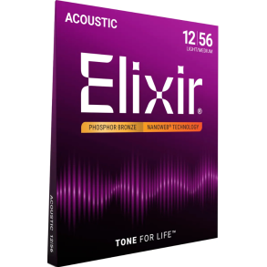 Elixir Nanoweb Acoustic Phosphor Bronze 16077 Medium Light 12-56